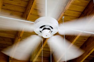 Ceiling fan spinning