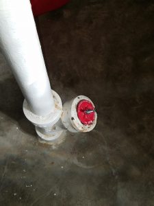 A pipe submerged in water 